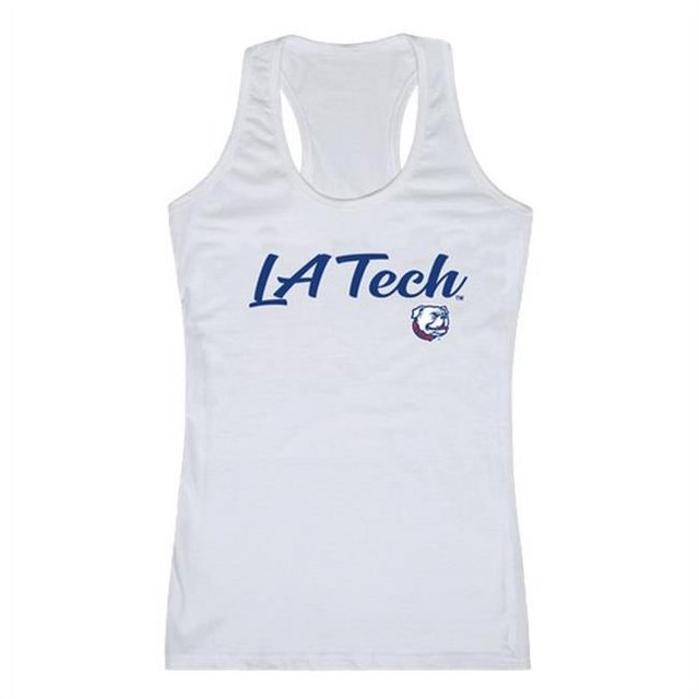 W Republic 557-419-WHT-04 Débardeur Script Louisiana Tech University pour Femmes, Blanc - Extra Grand