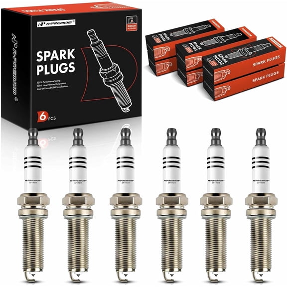 A-Premium Iridium Platinum Spark Plugs Compatible with Volkswagen Passat 2006-2018, Atlas 2018-2019, Touareg 2007-2017 & Audi Q7 2007-2010 & Porsche Cayenne 2008-2010 (Pack of 6)