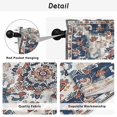 thumbnail image 5 of Boho Navy Blue Red Tier Curtains, Southwestern Geometric Vintage Art Light Filtering Kitchen Curtains, 2Pcs Rod Pocket Half Window Treatments Panels for Sink Cafe Cabinet Camper 27.5x24 Inches, 5 of 9