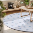thumbnail image 3 of Round Rugs 6Ft, Blue Flowers Round Area Rug Washable Indoor Throw Carpet, Spring Floral Elegant Pastoral Botanical Soft Non Slip Circle Rug for Office Cabinet Home Decor Aesthetic, 3 of 7