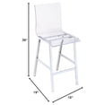 thumbnail image 5 of ACME Nadie Metal Frame Counter Stool in White and Chrome Set of 2, 5 of 7