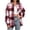 *Hot Pink, variant on ClodeEU Women's Oversized Plaid Button Down Long Sleeve Shirt,Casual Loose Overshirt Red,Women's Plus S