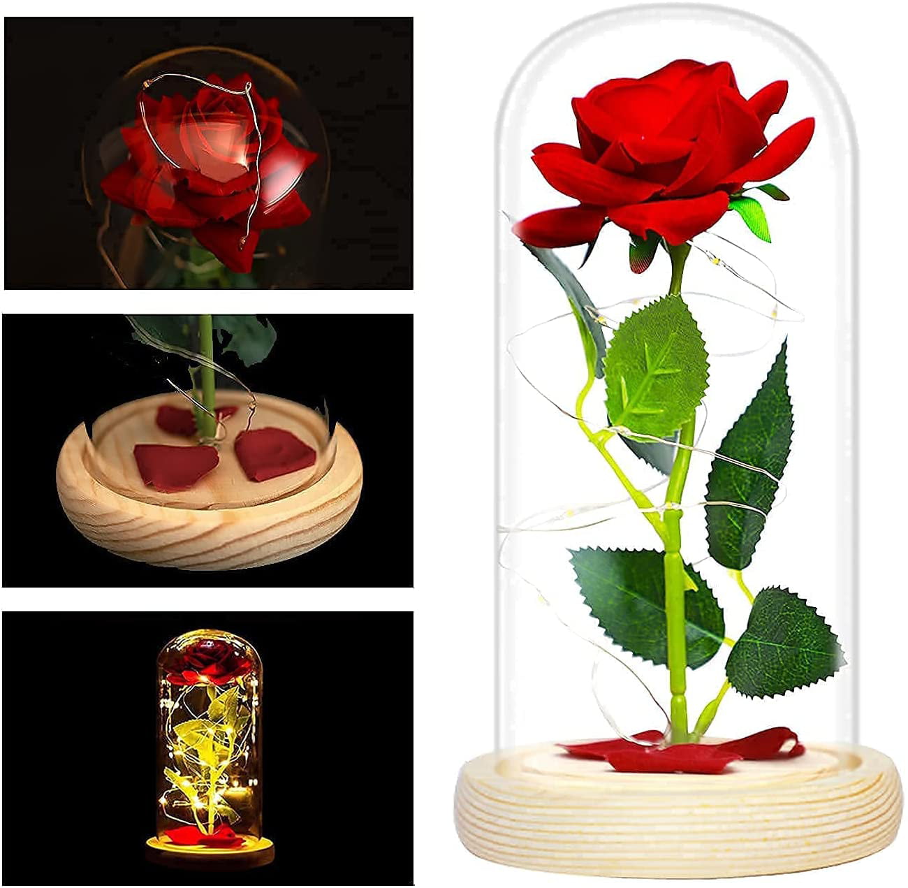 Gifts for Her,Preserved Red Rose Gift Set,Anniversary Romantic Birthday Gifts for Her,Flowers Gifts for Mum Women Wife Girlfriend Sister Her on Mother's Day,Valentine's Day,Christmas