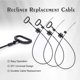 thumbnail image 4 of Cable para sillón reclinable, Cable para sillón reclinable, Manija para sofá, Cable para sillón reclinable de repuesto, Cable de repuesto con anillo en D, Manija de liberación para sofá Ashley, Negro, 4 of 5