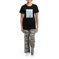 thumbnail image 4 of CafePress - Mother Of The Bride Blue Heart - Women's Short Sleeve Print T-Shirt and Pants Dark Cotton Pajama Set, 4 of 7