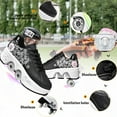 thumbnail image 6 of Roller Skate Shoes for Boys, Rollerskates and Sneakers 2-in-1 for Indoor Outdoor,Shoe with Retractable Wheels - Birthday Christmas, 6 of 7