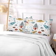 thumbnail image 5 of Coolnut Cartoon Rockets Pillowcase King Size, Super Soft Pillow Shams Covers, Plush Cozy Pillow Cases with Zipper, 20" X 40"（429） Home Decor Gifts, 5 of 6