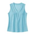 thumbnail image 6 of idosla Boho Tops for Women Teen Girl Trendy Print V Neck Sleeveless Tank Tops Casual Basic Tees Lightweight Shirts Summer Clothes (Sky Blue, S), 6 of 6