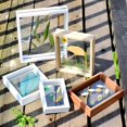 thumbnail image 4 of Portafotos de madera de doble cara/marco de fotos decoración del hogar de madera portamuestras Blanco 10x13.5x4cm Jinwen Portamuestras botánico, 4 of 8