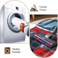 thumbnail image 7 of Round Area Rug 5 Ft, Fire Trucks Washable Non-Slip Circle Carpet for Living Room/Bedroom, Modern Cartoons Vehicles Low-Profile Runner Mats Collection Rugs for Indoor, 7 of 7