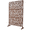 Rust Red, variant on Tcbosik 76"H x 48"W Metal Privacy Screen, Decorative Privacy Fence, Freestanding Privacy Panel for Balcony, Patio, Deck, Garden, Backyard, Brown
