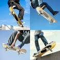thumbnail image 5 of Complete Skateboards for Beginners,7 Layer Canadian Maple Double Kick Deck,31''Pro Cruiser Sun Black Skate Board, 5 of 5