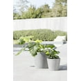 thumbnail image 4 of Ecopots Amsterdam Durable Modern Round Indoor/Outdoor Recycled Based Composite Flower Pot Planter w/ Water Reservoir, White Grey, 12", 4 of 4