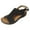 Black, variant on Orthotic Wedge Sandals for Women with Arch Support Opoen Toe Cutout Slingback Sandals