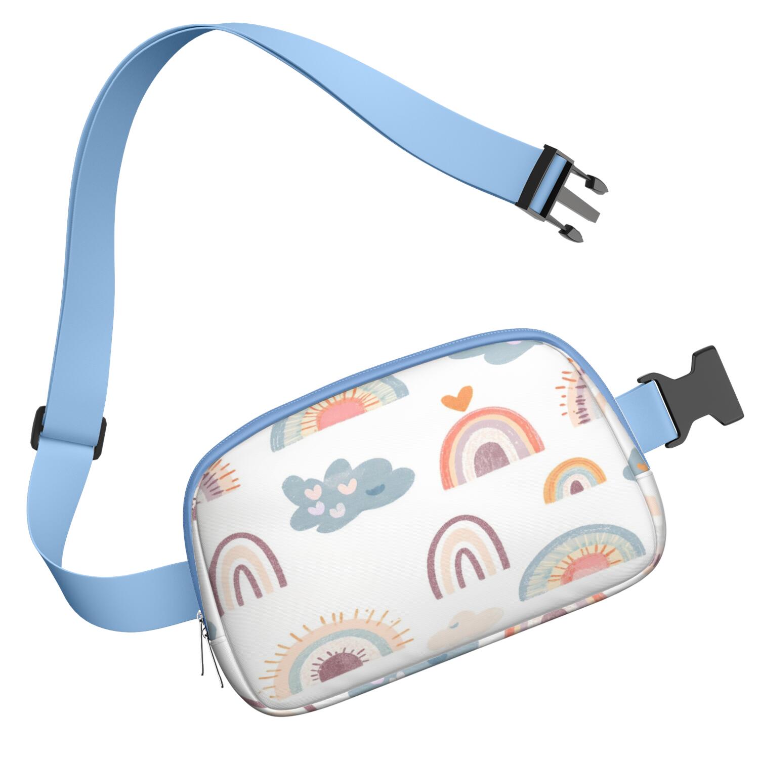 Belt Bag Adjustable Belt Bag for Women Stylish Waist Packs Running Workout Hiking Travel Fanny Pack Rainbow Cartoon