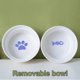 thumbnail image 4 of Cuencos de cerámica para gatos, cuencos dobles para comida y agua, cuencos de cerámica elevados para gatos con soporte de plástico, 4 of 8