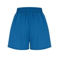 thumbnail image 6 of Plus Size Women's Wide Leg Shorts Lightweight High Waisted Adjustable Tie Knot Loose Summer Baggy Short Pants, 6 of 8