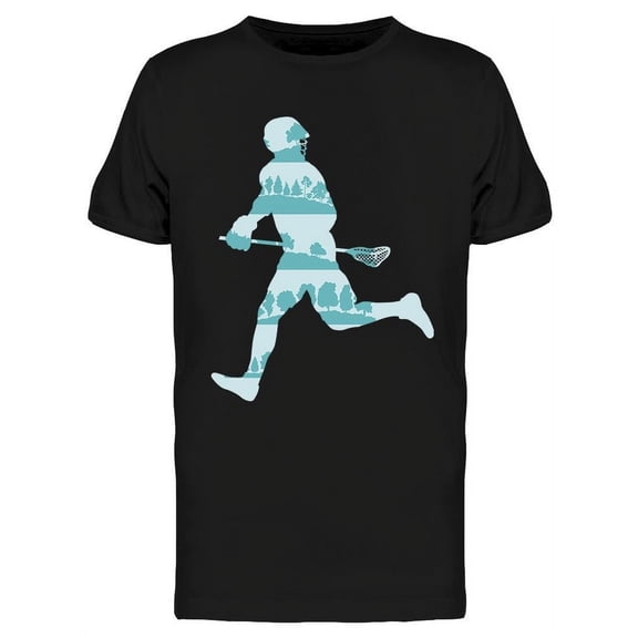 Lacrosse Player Made Of Forest T-Shirt Men -Image by Shutterstock, Male Small