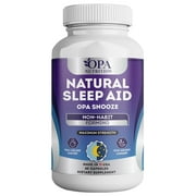 OPA Sleep Aid Pills - Non Habit Forming - Blend of L-tryptophan, Goji, Lemon Balm, Passion Flower - 60 Ct