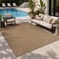 thumbnail image 4 of SIXHOME Outdoor Rugs 8'x10' Patio Rug Farmhouse Indoor Outdoor Rugs Polypropylene Washable Non Shedding, Easy Clean, Waterproof, Durable Outdoor Carpet for Porch Balcony Deck Neutral Brown, 4 of 8