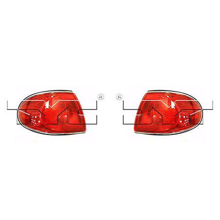 CarLights360: For 2001 2002 2003 2004 2005 Buick LeSabre Tail Light
