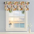 thumbnail image 2 of Window Valance for Kitchen,Vintage Summer Slippers Sea Stars Corals Rod Pocket Curtain Valances Short Curtains Drapes Panel,Marine Life Flower Window Treatment Topper for Living Room Bathroom Bedroom, 2 of 9