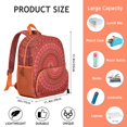 thumbnail image 4 of Psychedelic Mandala Students Backpack - Abstract Colorful Pattern with Geometric Fantasy Style, Comfortable Dual Shoulder Support, Water-Repellent Oxford Fabric, 4 of 6