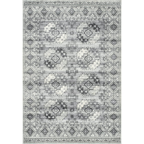 nuLOOM Shea Vintage Accent Rug, 3' x 5', Gray