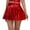 Red, variant on Women’s Fashion Solid Dazzling Pleated Skirt Stage Nightclub High Waist A Line Short Skirt