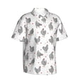 thumbnail image 2 of Uemuo Funny Chicken Printed Regular Fit Short Sleeve Casual Hawaiian Shirt for Men,Aloha shirt,Tropical shirt,Floral print shirt,Vacation Beach shirt-Large, 2 of 9