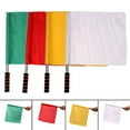 35*31cm Soccer Referee Flags Red Green Yellow White Football Linesman ...