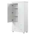 thumbnail image 3 of Resenkos Storage Cabinet,Kitchen,Pantry Cabinet,Tall Storage Cabinet with Three Drawers for Bathroom/Office, White, 3 of 13