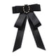 thumbnail image 2 of Pajarita para mujer broche Con lazo alfiler para el cuello adorno para camisa fiesta de noche boda Satén negro, 2 of 9