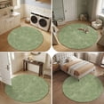 thumbnail image 5 of Small Round Rug 3Ft, Green Terracotta Splatter Non-Slip Washable Circle Rugs Carpet, Boho Mottled Vintage Rustic Indoor Outdoor Rug Floor Mats Throw Runner for Bedroom Living Room Bathroom, 5 of 8