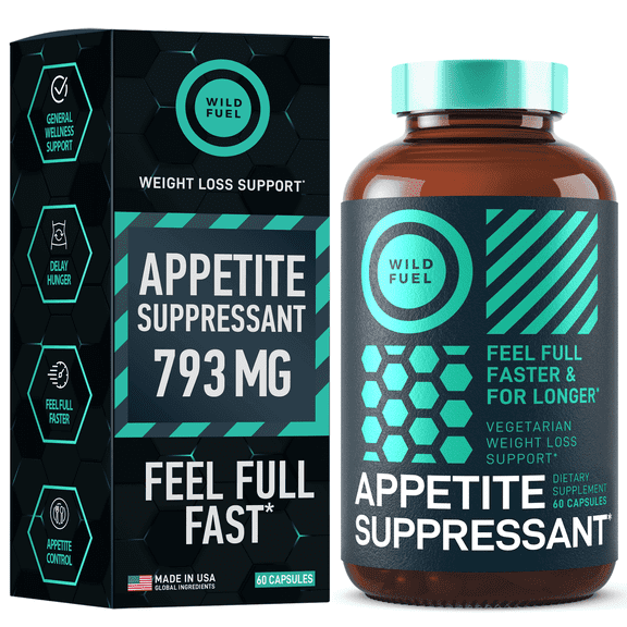 Wild Fuel Appetite Suppressant for Weight Loss, Metablism Support & Hunger Suppressant Diet Pills that Work Fast for Women and Men - Carb Blocker & Fat Burner 60 Caps