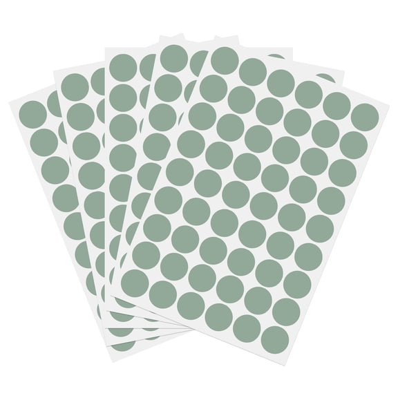 Uxcell 270 Pieces Screw Hole Stickers, 5 Sheet Self-Adhesive Waterproof Wood Grain Sticker for Screw Holes Wall Cabinets Desk Repairing, Light Green, 21mm/0.83 Inch