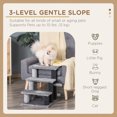 thumbnail image 3 of PawHut 3 Steps Cat Stairs, Small Cat Tree with Toy, 17.5" x 15.5" x 19", 3 of 9