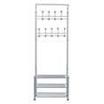 thumbnail image 3 of EASTIN Metal Entryway Coat Shoe Rack 3-Tier Shoe Bench With Coat Hat Umbrella Rack, 3 of 9
