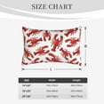 thumbnail image 3 of Plush Throw Pillow Covers, Red Lobster print Pillow Cases with Invisible Zipper, Breathable Microfiber Pillow Cases Standard Size for Sleeping Bedroom Sofa Living Room 14x20, 3 of 5
