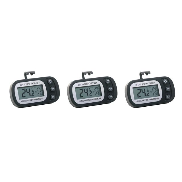 Termómetro digital Matsuzay para refrigerador pantalla LCD impermeable IPX4 Negro