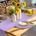 thumbnail image 4 of Purple Round 13 Inch Placemats Set of 8, Modern Pure Lavender Purple HeatResistant Non Slip Place Mats for Dining Table, Wipeable Braided Kitchen Table Mats for Housewarming, 4 of 9