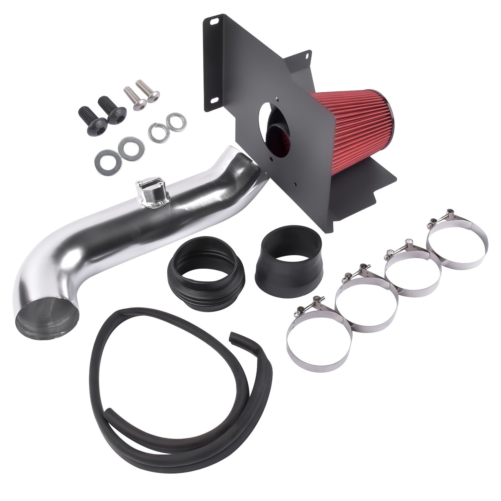 Cold Air Intake System for 2017-2019 Chevy Silverado GMC Sierra 2500 3500 HD 6.6L L5P Duramax Diesel, Mandrel-Bent Aluminum Tube with Oiled Cotton Air Filter, SKU 16763182