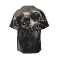 thumbnail image 6 of Lsque Vintage Dog Illustration print Men's Cuban Collar Short Sleeve Shirt Summer Beachwear Casual Button Down Fashionable Vacation Leisure Shirt-4X-Large, 6 of 7