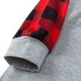 thumbnail image 6 of URMAGIC Christmas Family Matching Pajamas Sets Xmas PJ's Letter Print Top and Plaid Pants Jammies Sleepwear Cotton Long Sleeve Pjs, 6 of 7