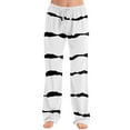 thumbnail image 2 of DENGDENG Pajamas Pants for Women Funny Striped Pajama Pants Cute Palazzo Sleeping Lounge Pants Plaid Christmas Casual Petite Wide Leg Pjs White XL, 2 of 6