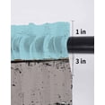 thumbnail image 6 of Aqua Grey Curtains 45 Inch Length, Sheer Curtains for Bedroom Living Room Window Vintage Stripe Farmhouse Wood Grain Ombre Rod Pocket Voile Drapes Kitchen Curtains Small Half Window 42"x45" 2 Panels, 6 of 6