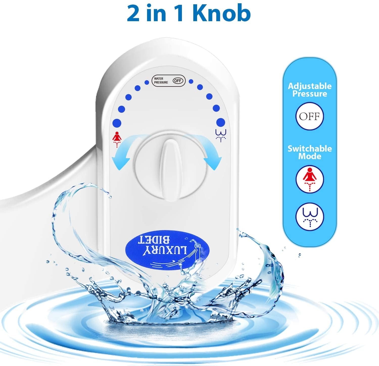 JilgTeok New Bidet Fresh Water Spray Mechanical Bidet Toilet Seat Attachment Non-Electric to Refresh Your Space