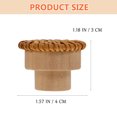 thumbnail image 2 of 8 Pcs Poignée de Porte en Bois Tressé pour Commode Armoire Meuble Poignée, 2 of 8