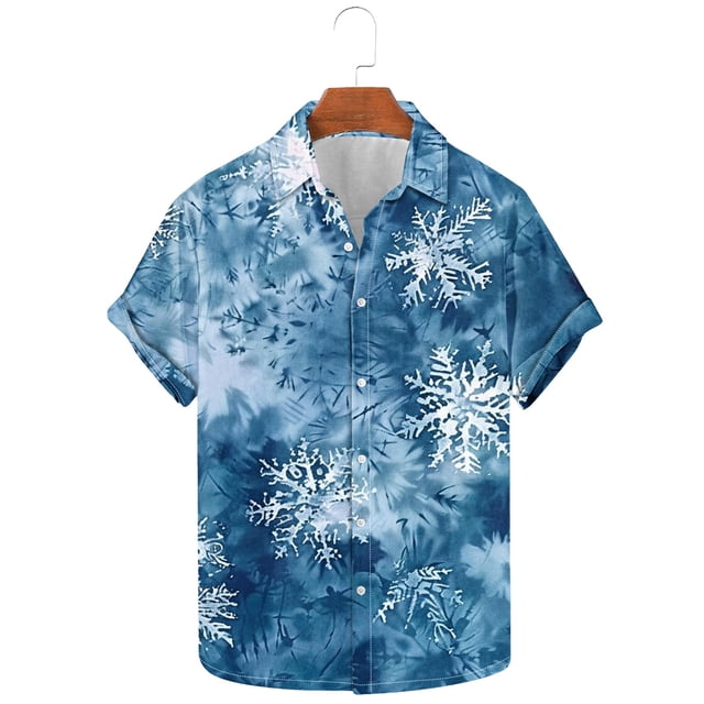 Styesk T Shirts for Man Fashionable Men's Spring And Summer Printed Short Sleeved Lapel Shirt