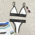 thumbnail image 2 of QLEICOM Womens Swimsuits Tummy Control Plus Size Swimsuit Coverup Fashion s Solid Color Bikini Push-Up Pad Swimwear Swimsuit Beachwear Set White L, 2 of 7